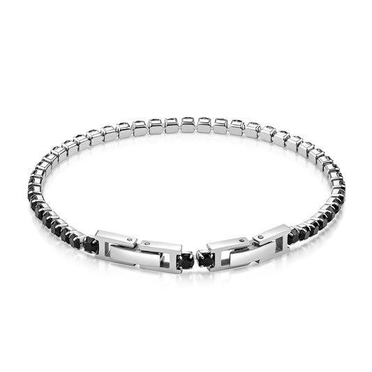 Armband Fantasiekette Edelstahl 20,0cm Kristall