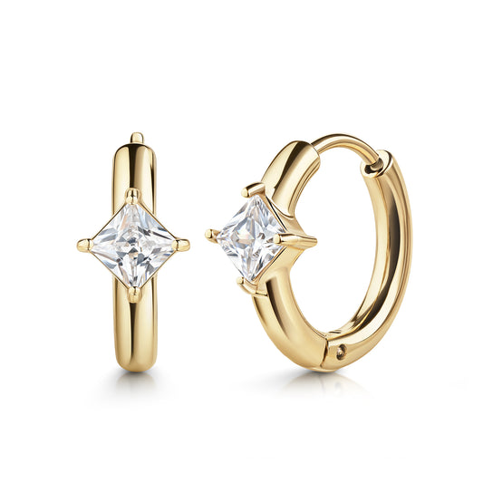 Klappcreolen Edelstahl 1,6cm Zirkonia