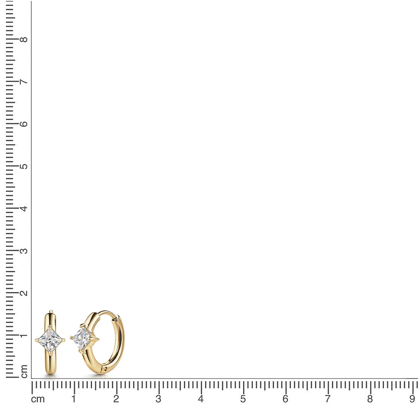 Klappcreolen Edelstahl 1,6cm Zirkonia