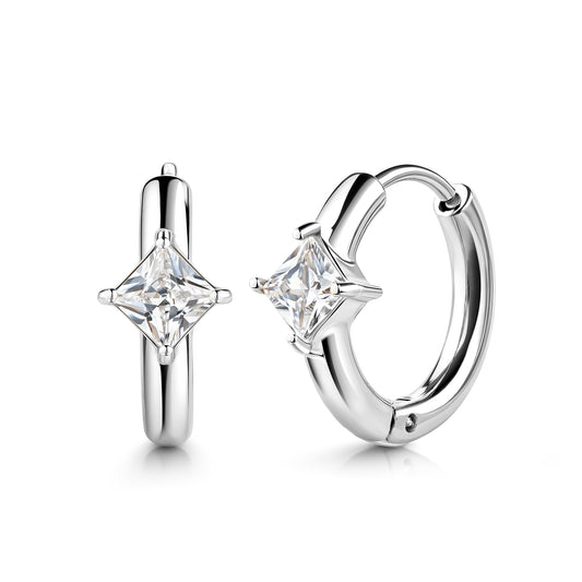 Klappcreolen Edelstahl 1,6cm Zirkonia