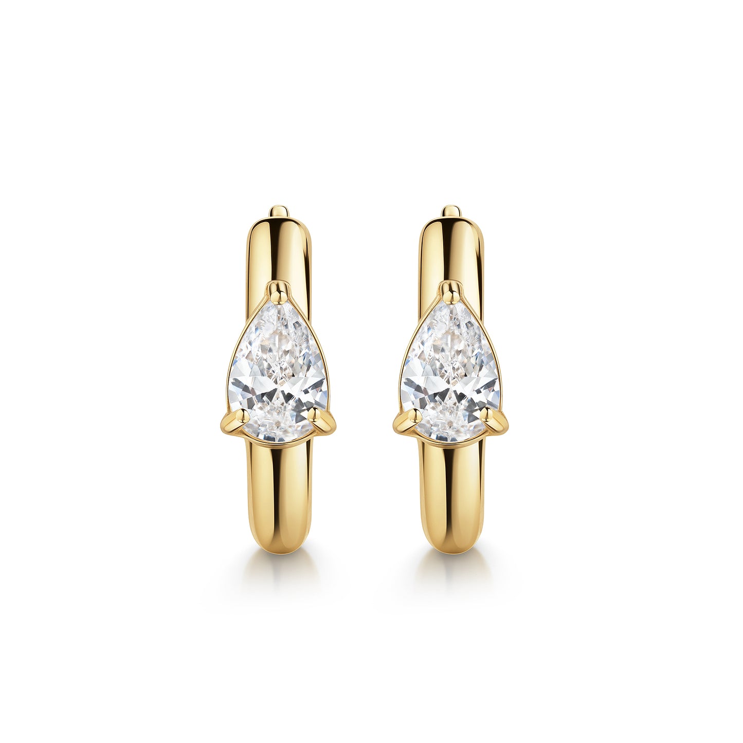 Klappcreolen Edelstahl 1,6cm Zirkonia