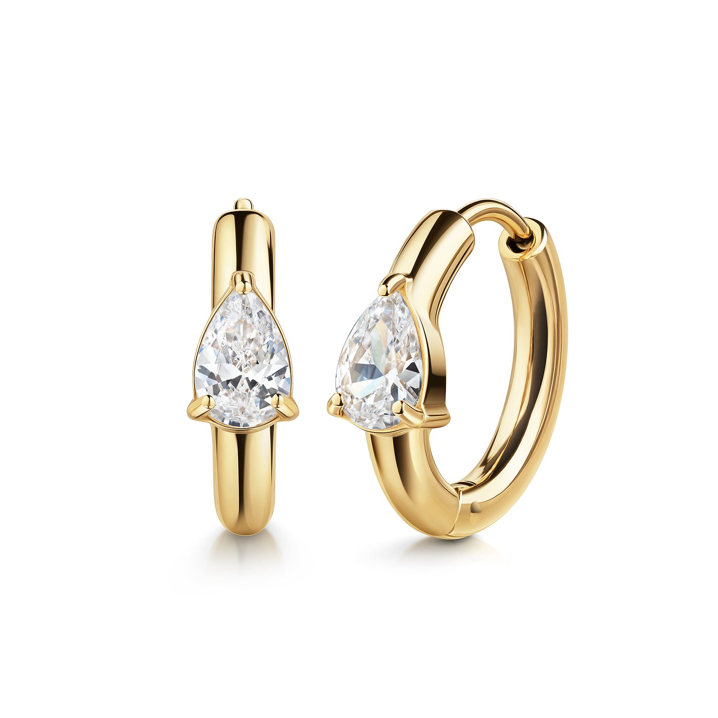 Klappcreolen Edelstahl 1,6cm Zirkonia