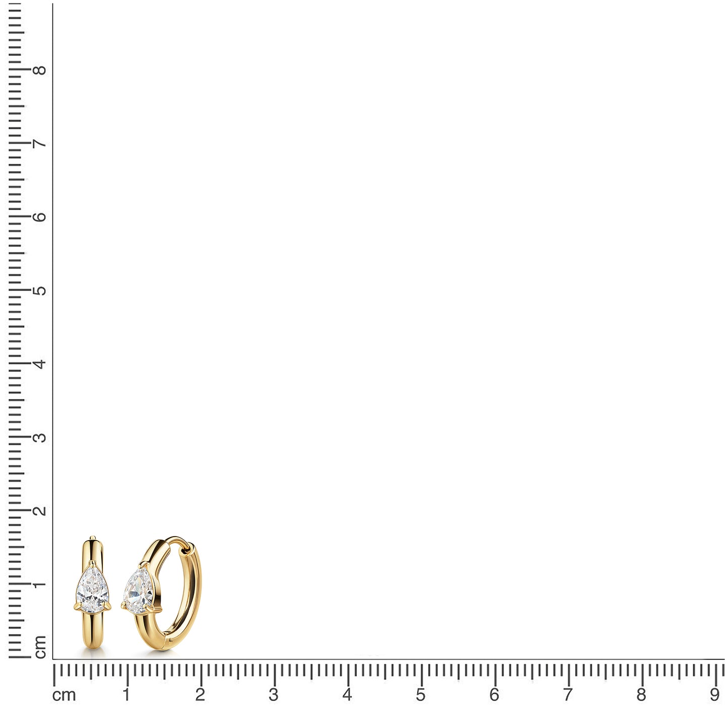 Klappcreolen Edelstahl 1,6cm Zirkonia