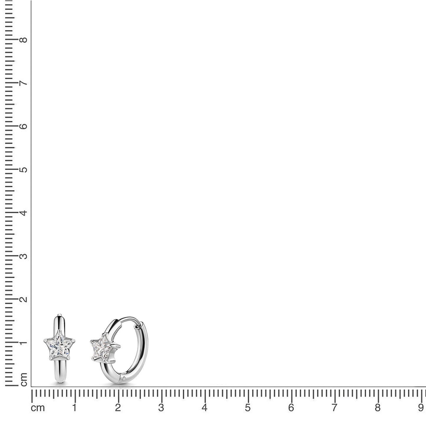 Klappcreolen Edelstahl 1,6cm Zirkonia