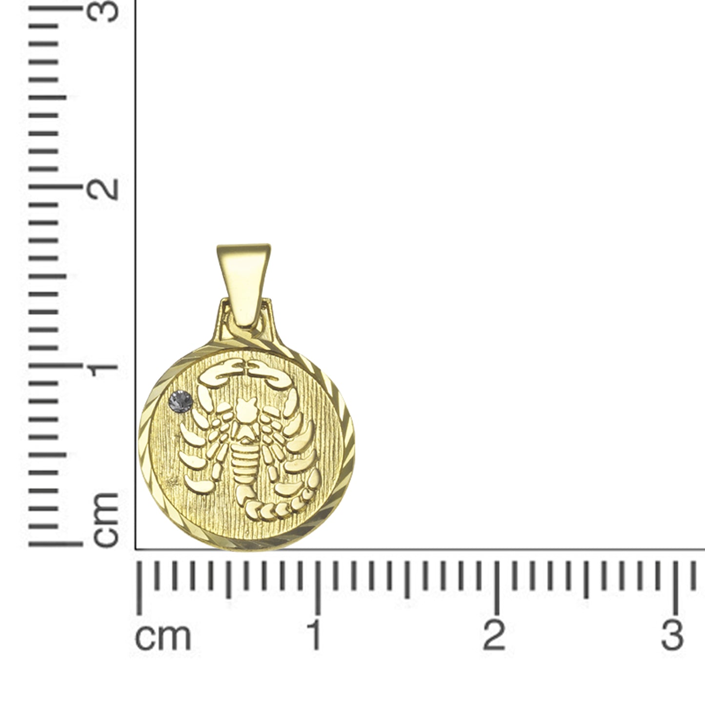 Anhänger Sternzeichen Skorpion 333/- Gold 1,7cm Kristall