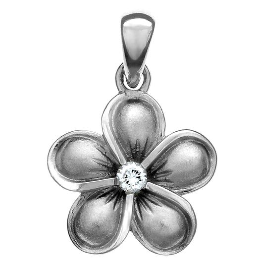 Anhänger 925/- Sterling Silber rhodiniert 2,3cm Zirkonia