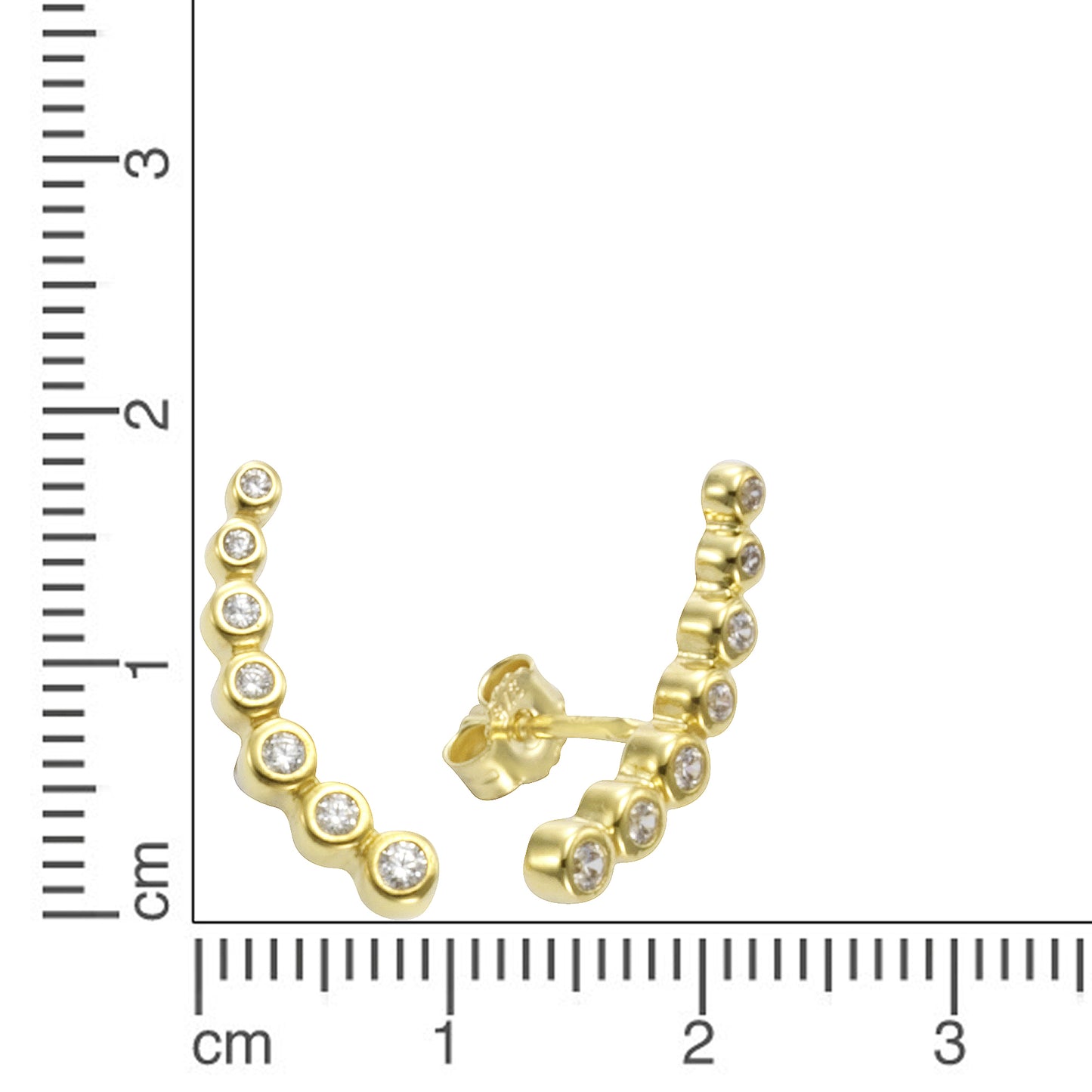 Ohrring 375/- Gold 1,8cm Zirkonia