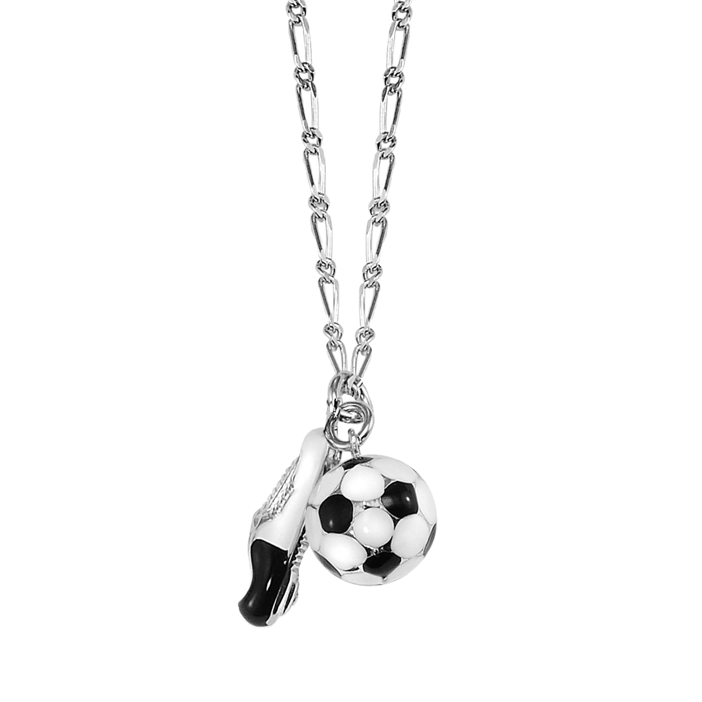Anhänger mit Kette Figarokette 925/- Sterling Silber rhodiniert 35+4cm