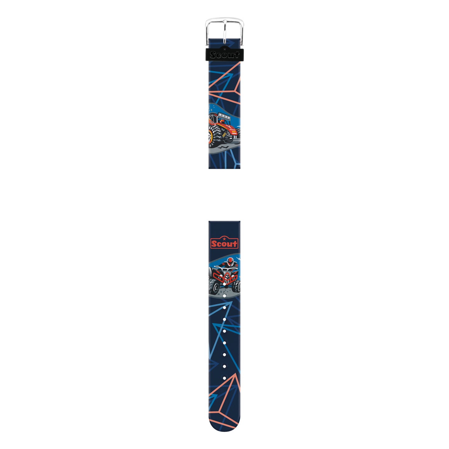 Kunstlederband Edelstahl 18cm