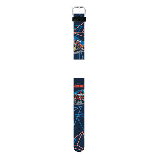 Kunstlederband Edelstahl 18cm