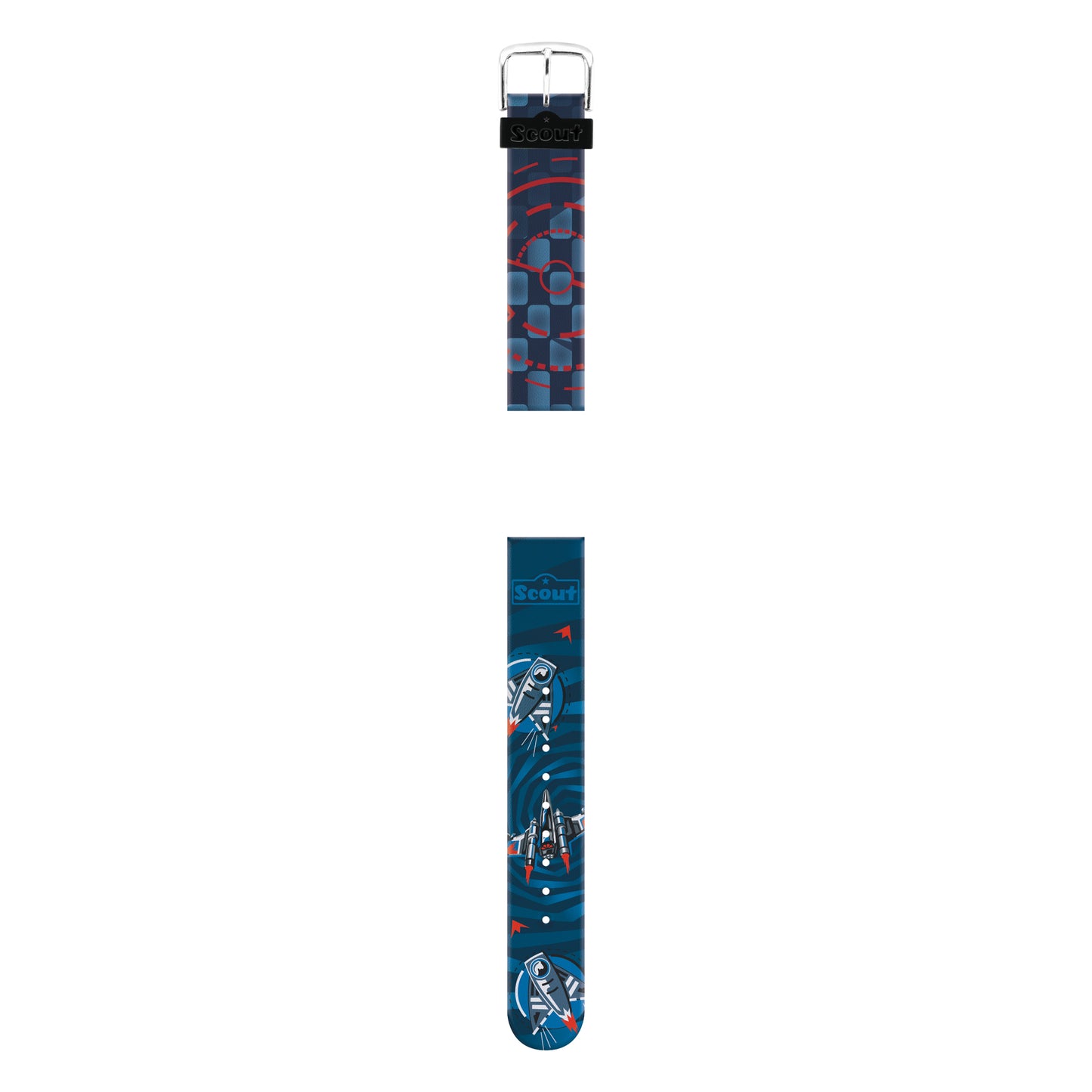 Kunstlederband Edelstahl 18cm