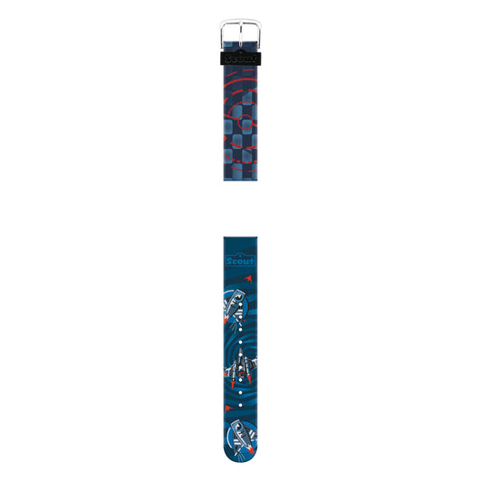 Kunstlederband Edelstahl 18cm