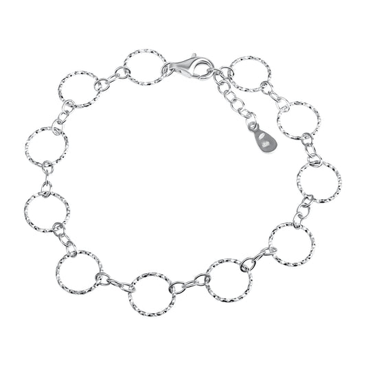 Armband Gliederarmband 925/- Sterling Silber rhodiniert 18,5cm