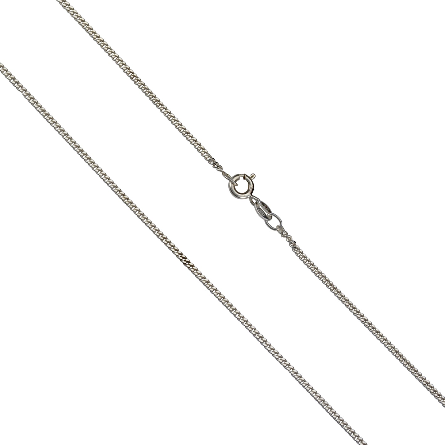 Kette Panzerkette 925/- Sterling Silber rhodiniert 38,0cm