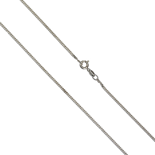 Kette Panzerkette 925/- Sterling Silber rhodiniert 38,0cm