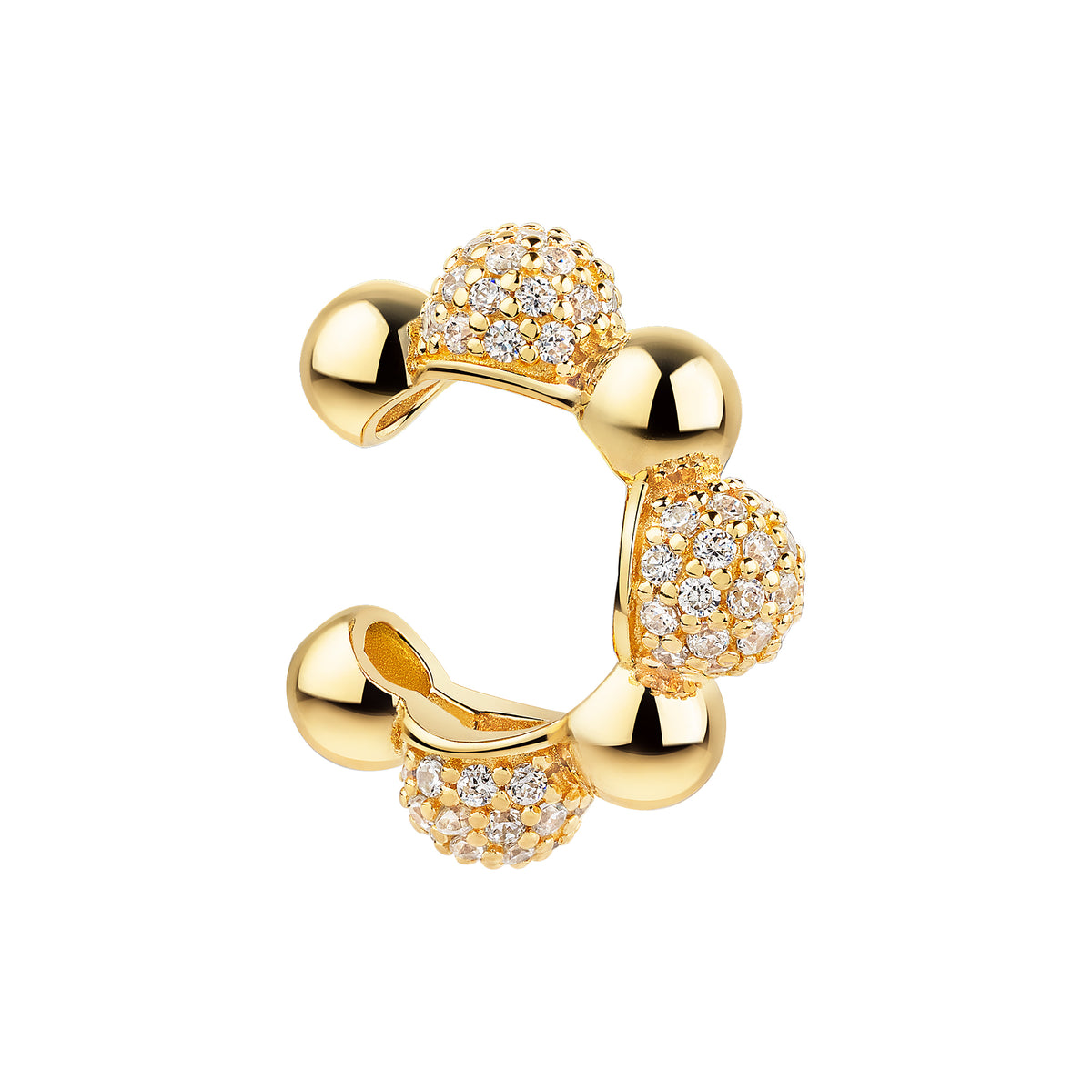 cai Ear Cuff 925/- Sterling Silber rhodiniert 1,5cm Zirkonia