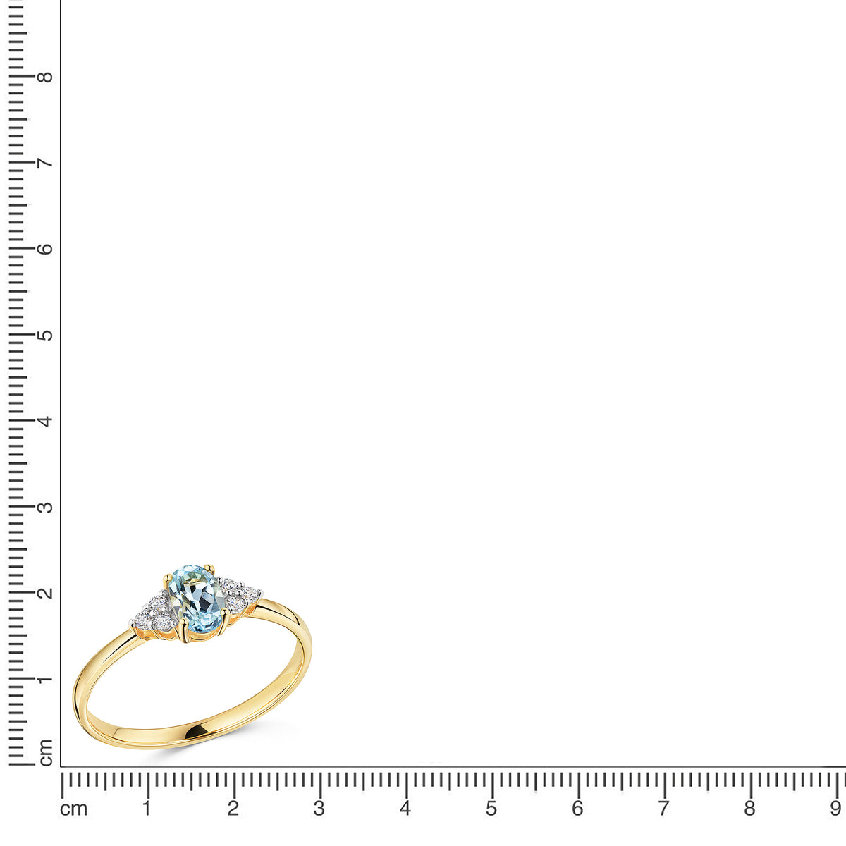 Ring 375/- Gold vergoldet Blautopas beh.