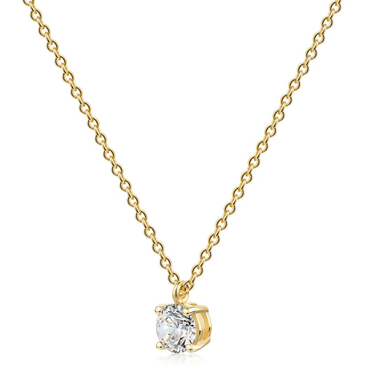 Anhänger mit Kette Ankerkette 375/- Gold vergoldet 45,0cm Zirkonia