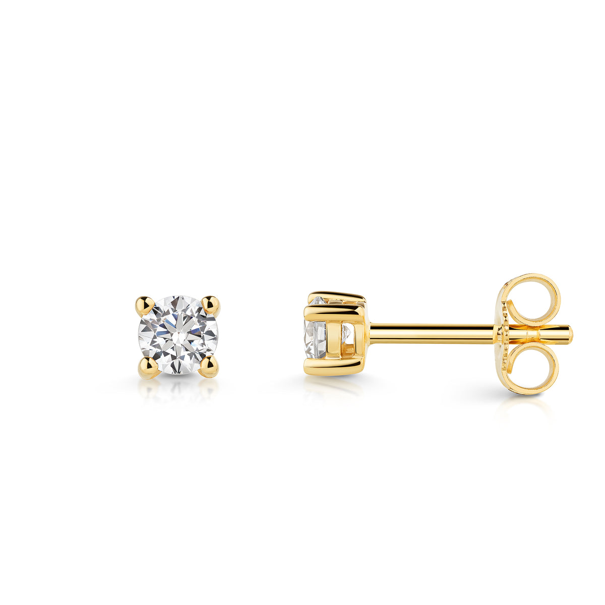 Ohrstecker 375/- Gold vergoldet 3,4mm Zirkonia