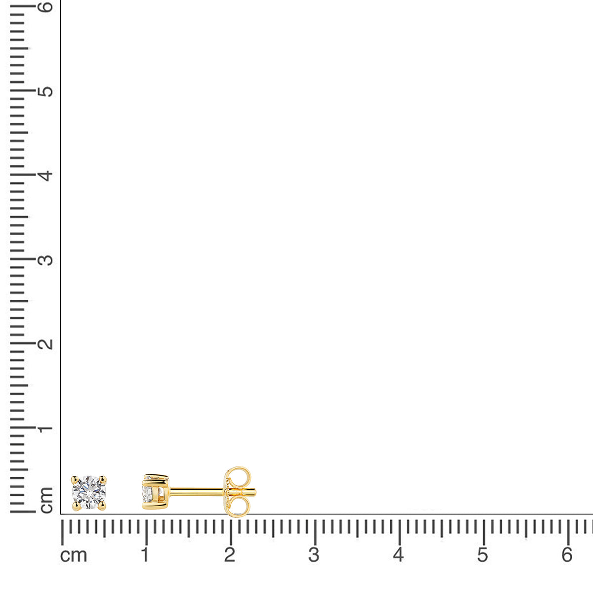 Ohrstecker 375/- Gold vergoldet 3,4mm Zirkonia