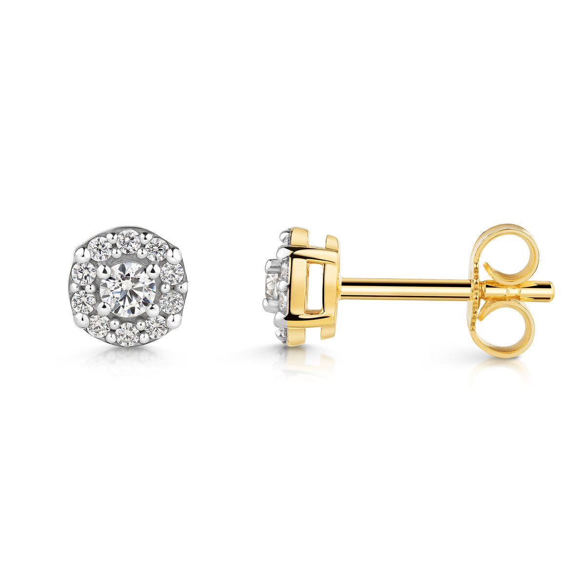 Ohrstecker 375/- Gold vergoldet 0,5cm Zirkonia
