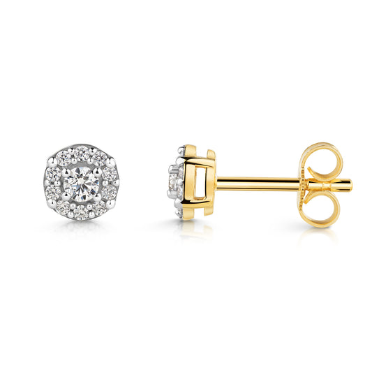 Ohrstecker 375/- Gold vergoldet 0,5cm Zirkonia