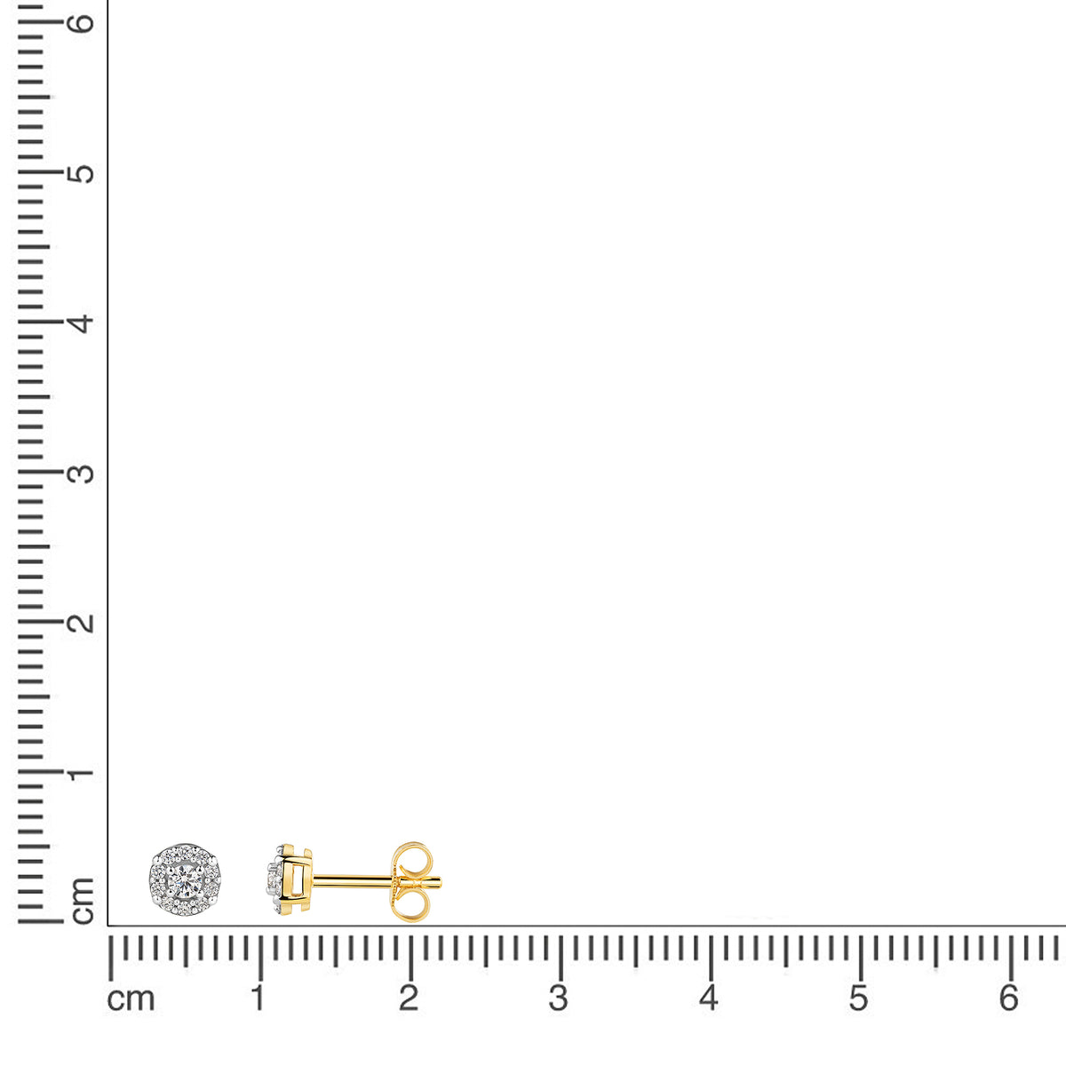 Ohrstecker 375/- Gold vergoldet 0,5cm Zirkonia