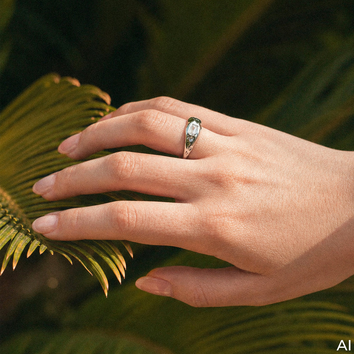 cai Ring 925/- Sterling Silber rhodiniert Zirkonia