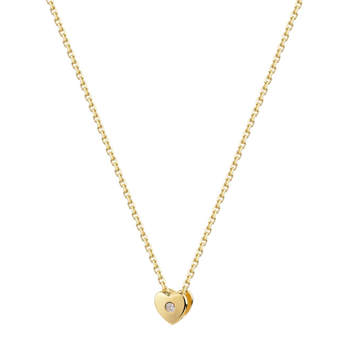 Collier Ankerkette 375/- Gold vergoldet 45,0cm Diamant