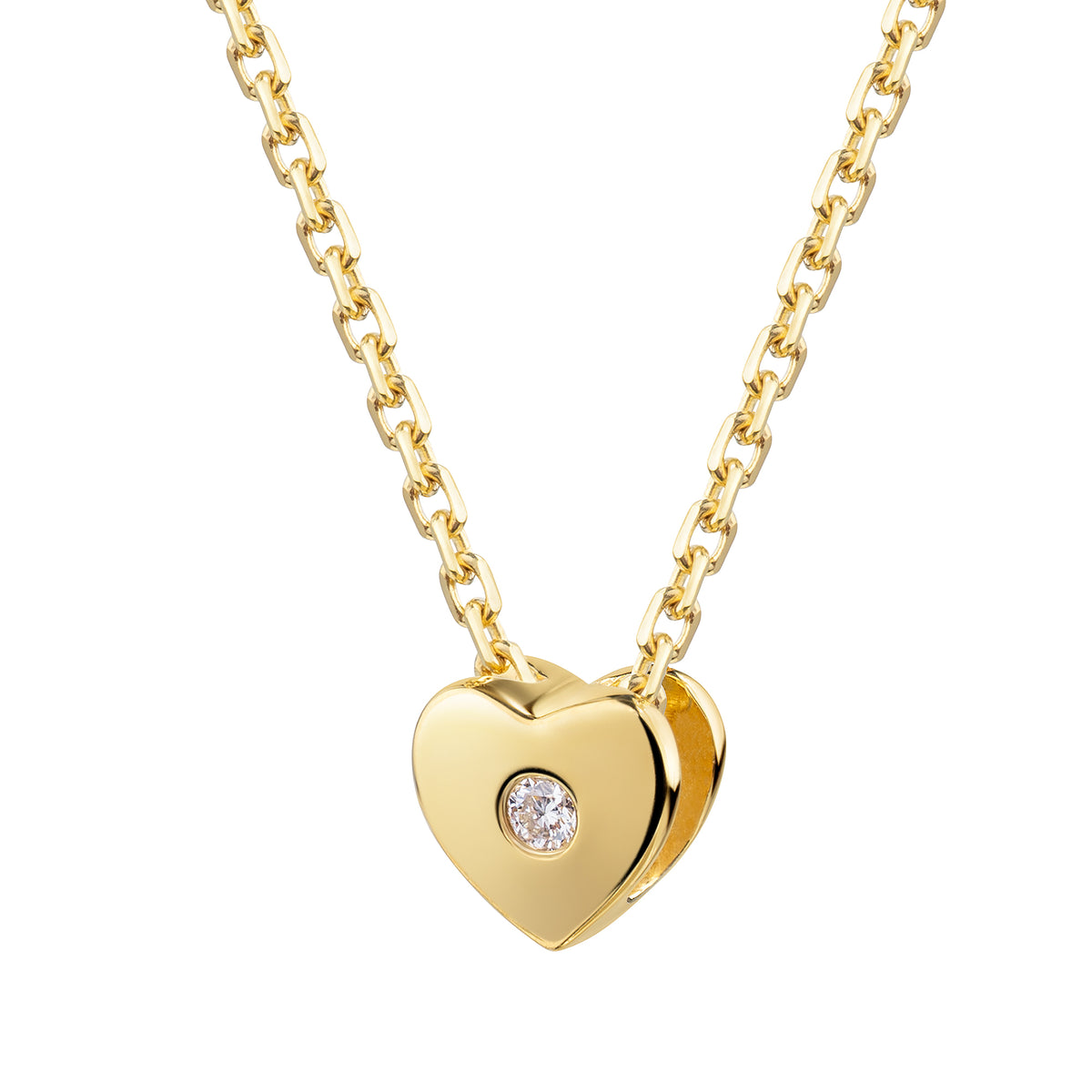 Collier Ankerkette 375/- Gold vergoldet 45,0cm Diamant