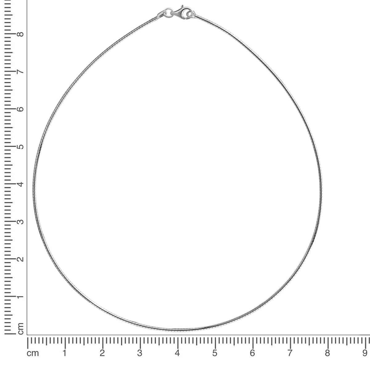 Kette Omegareifen/Kette 925/- Sterling Silber 42cm