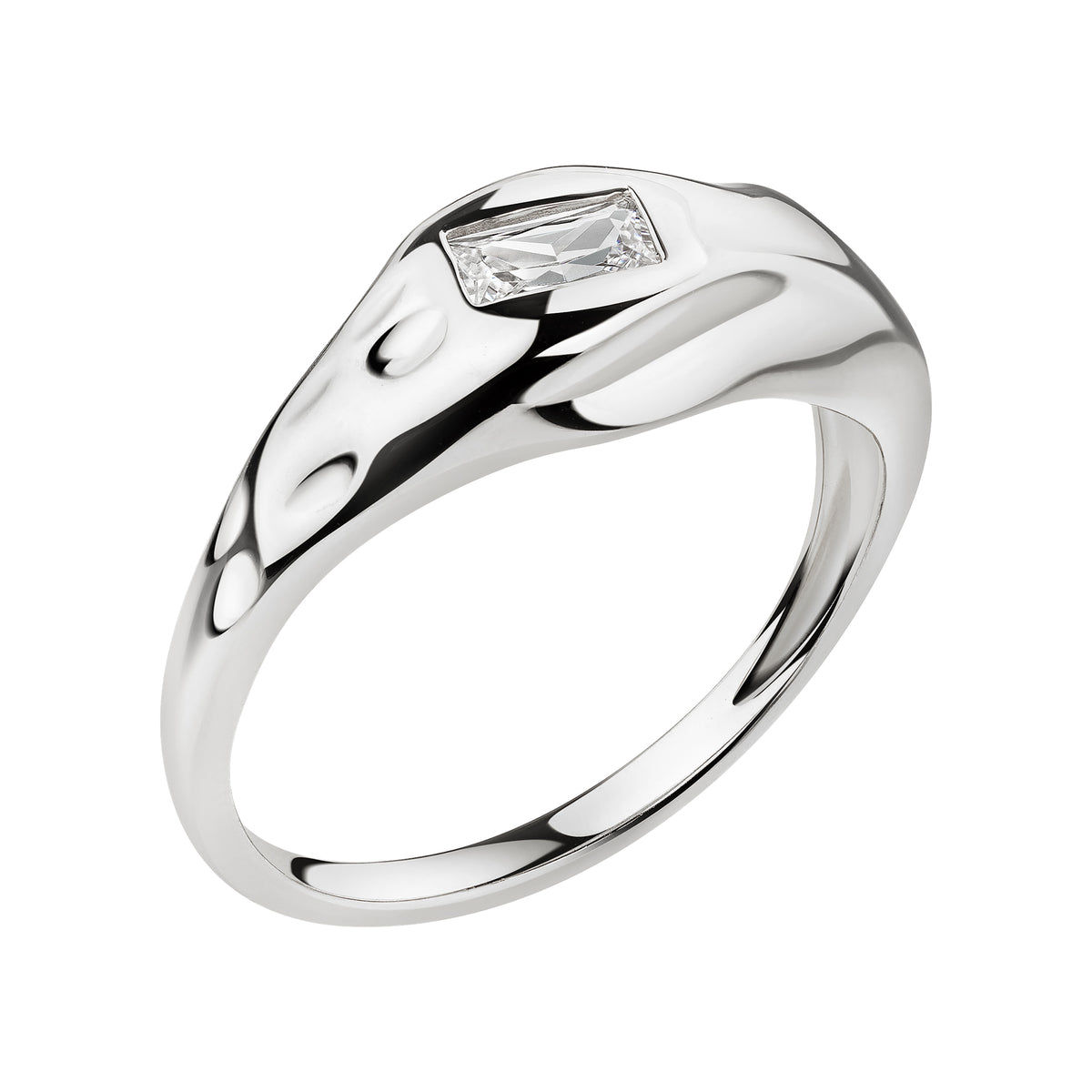 cai Ring 925/- Sterling Silber rhodiniert Zirkonia