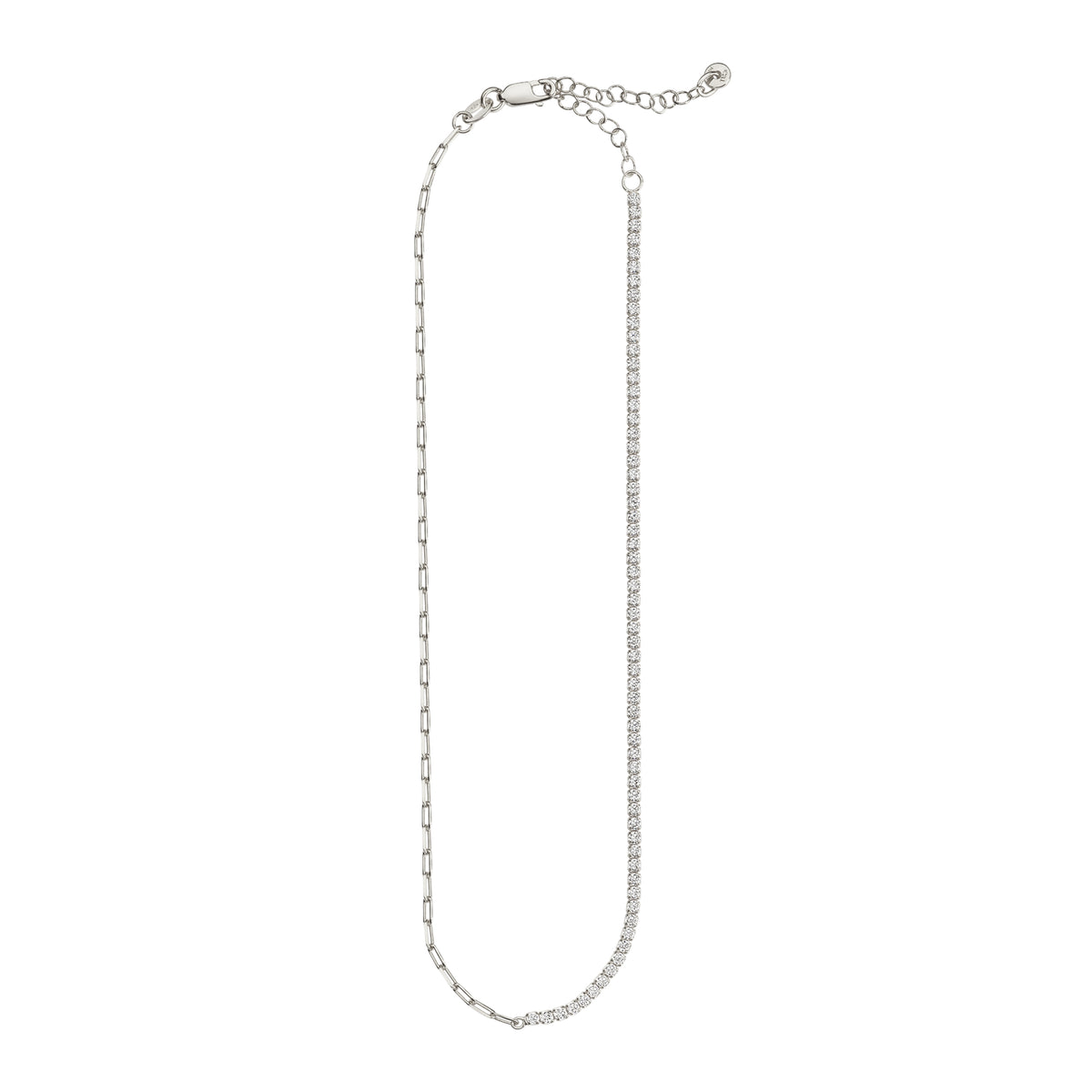 Halskette Ankerkette 925/- Sterling Silber rhodiniert 37cm