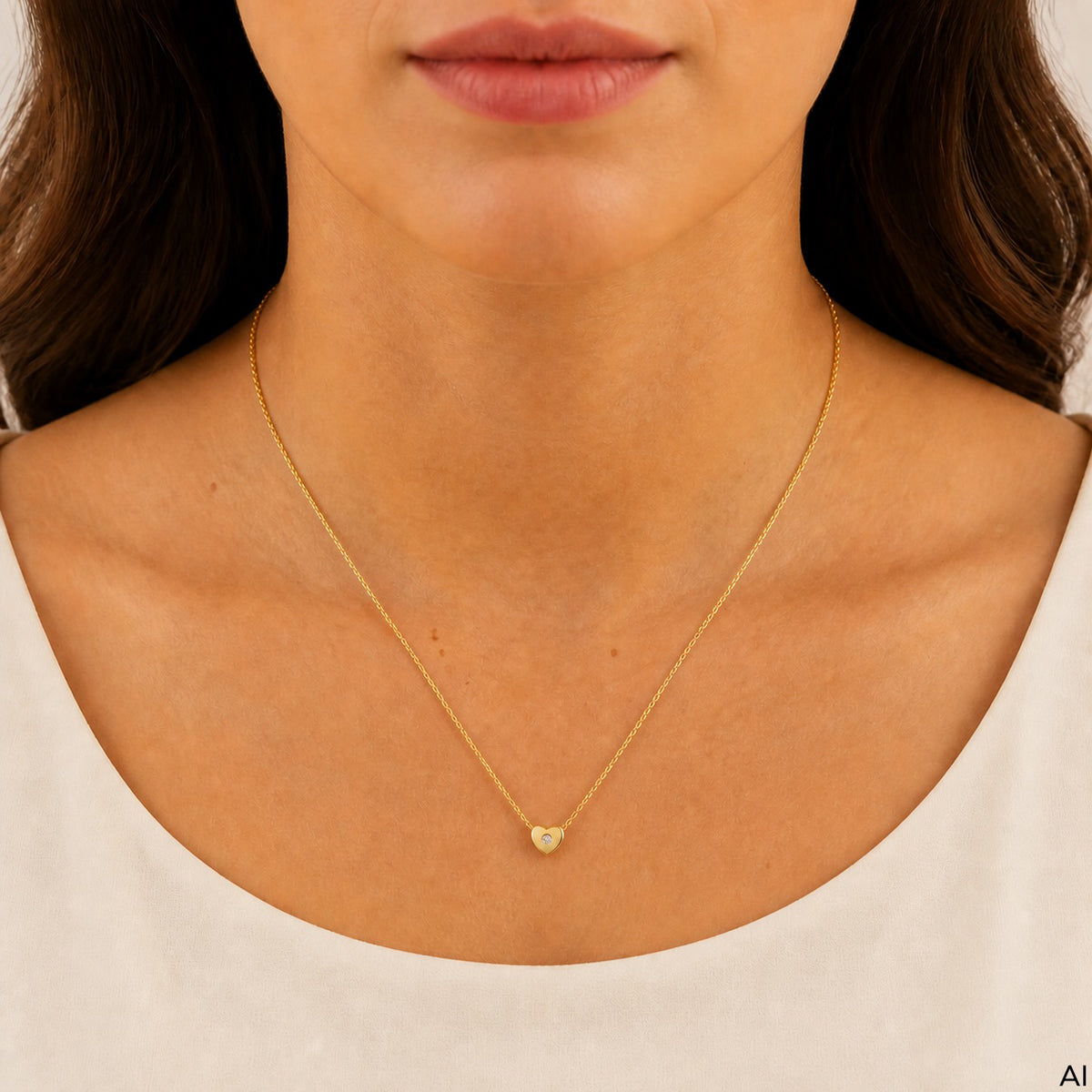 Collier Ankerkette 375/- Gold vergoldet 45,0cm Diamant