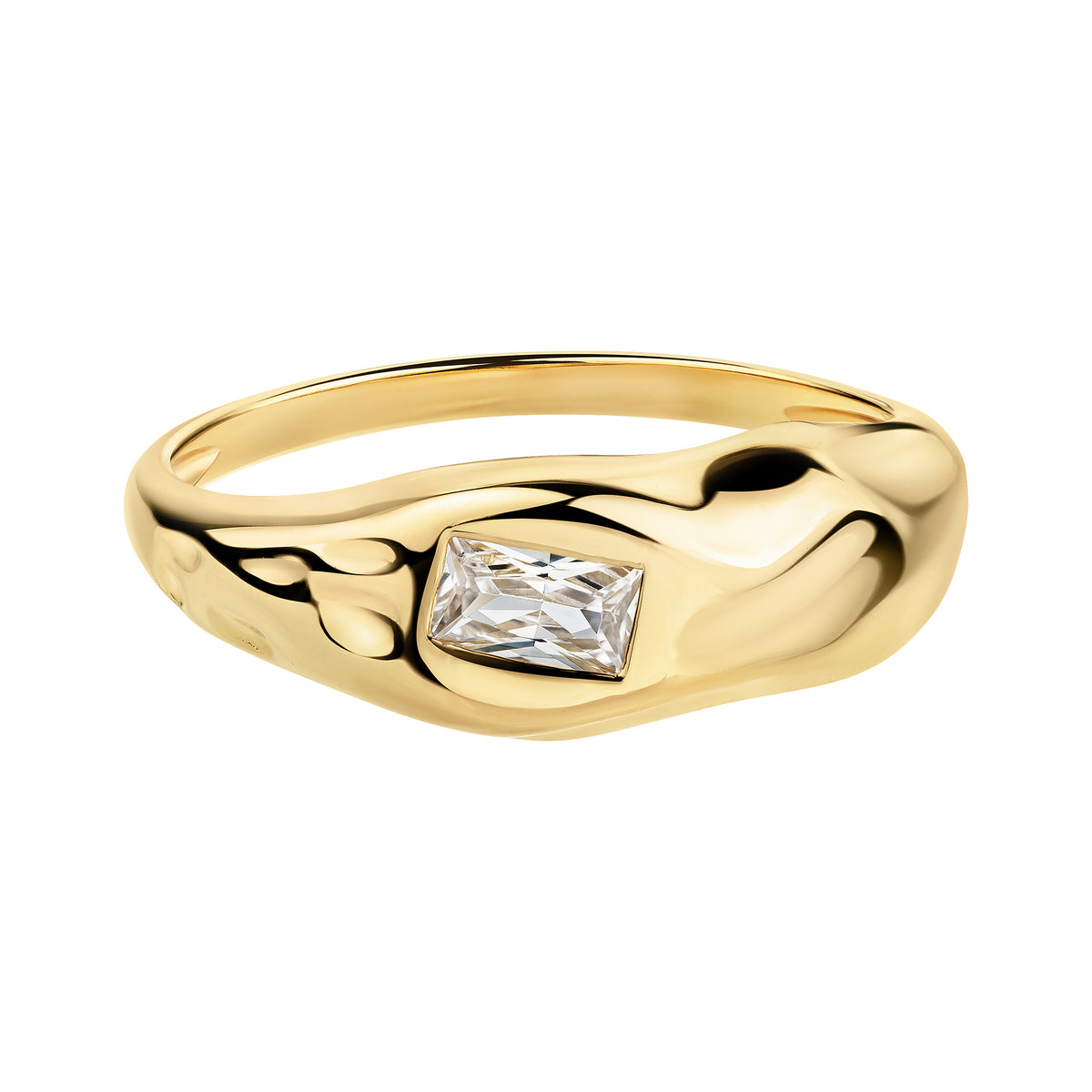 cai Ring 925/- Sterling Silber vergoldet Zirkonia