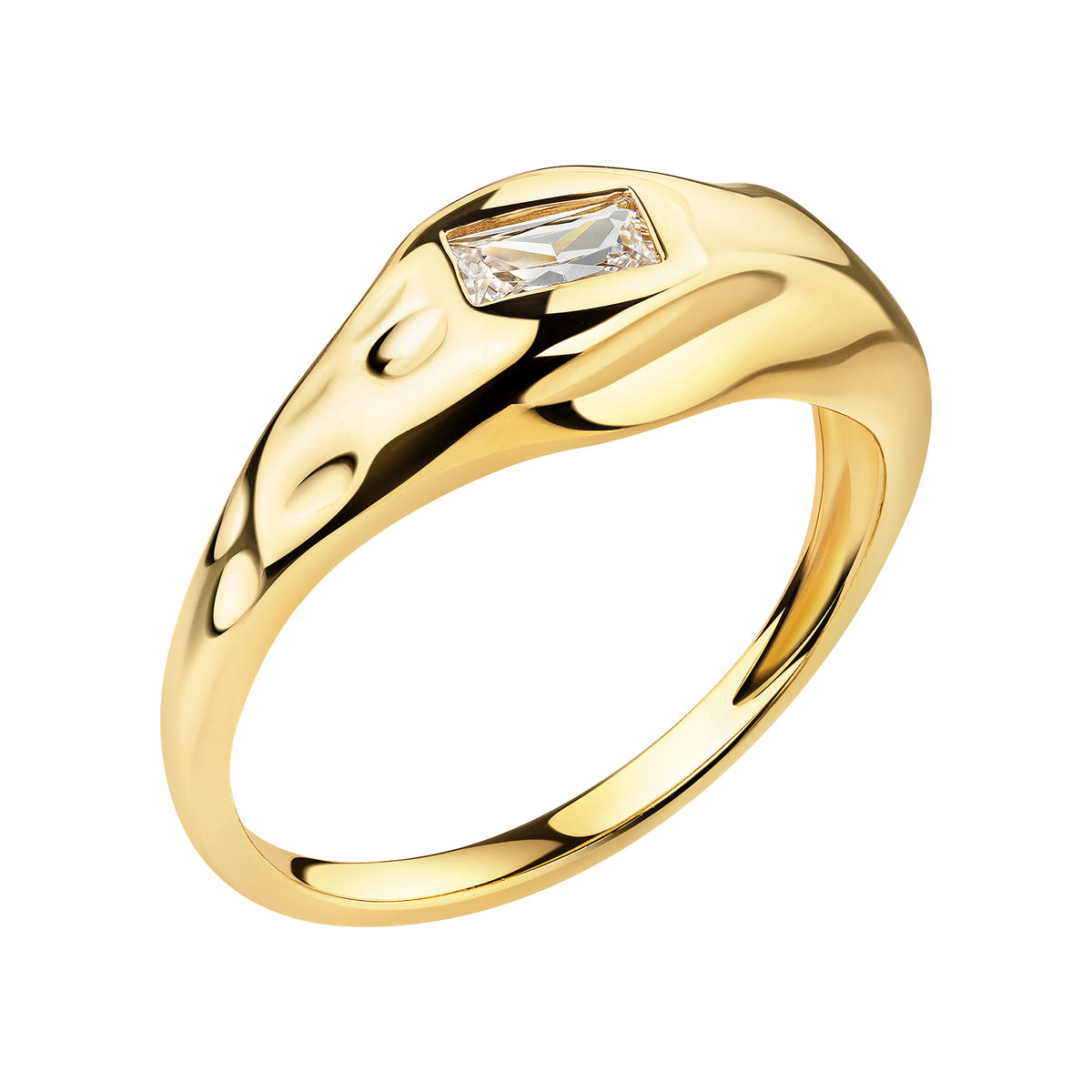 cai Ring 925/- Sterling Silber vergoldet Zirkonia