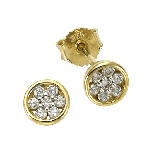 Ohrstecker 375/- Gold 1,4cm Zirkonia