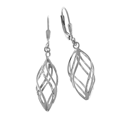 Ohrhänger 925/- Sterling Silber rhodiniert 4,2cm