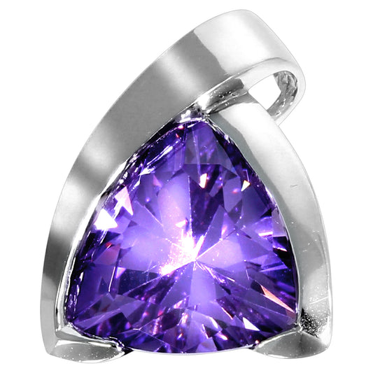 Anhänger 925/- Sterling Silber rhodiniert 1,6cm Zirkonia