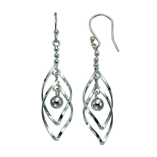 Ohrhaken 925/- Sterling Silber rhodiniert 5,2cm