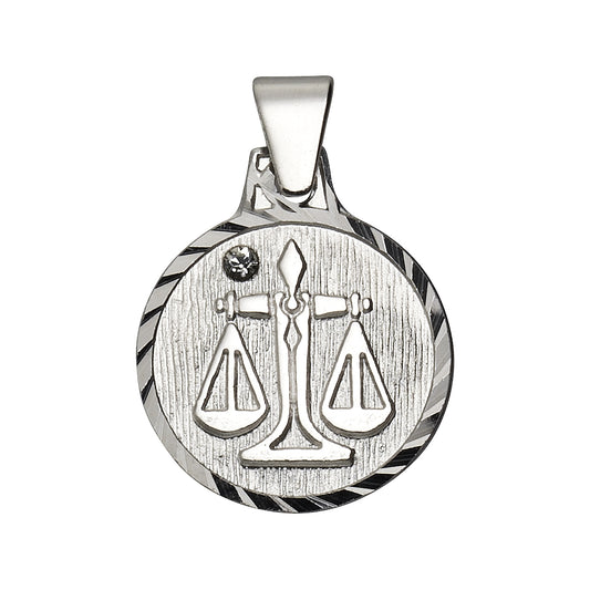 Anhänger 925/- Sterling Silber rhodiniert 1,7cm Kristall