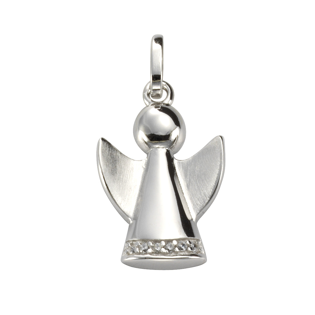 Anhänger 925/- Sterling Silber rhodiniert 2,4cm Zirkonia
