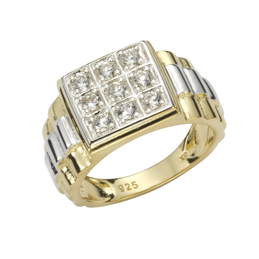 Ring 925/- Sterling Silber rhodiniert Zirkonia