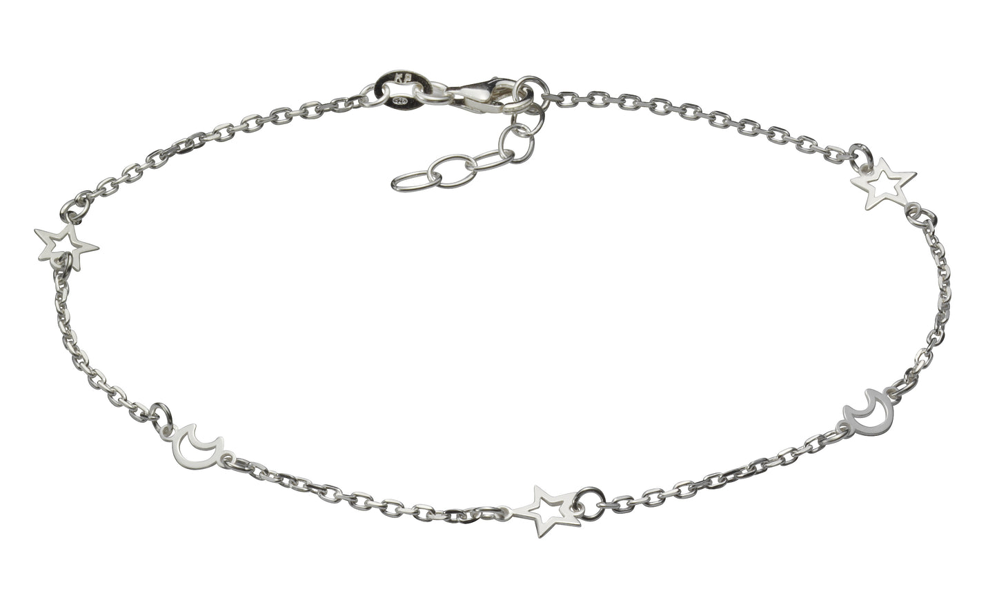 Fusskette 925/- Sterling Silber 26,0cm