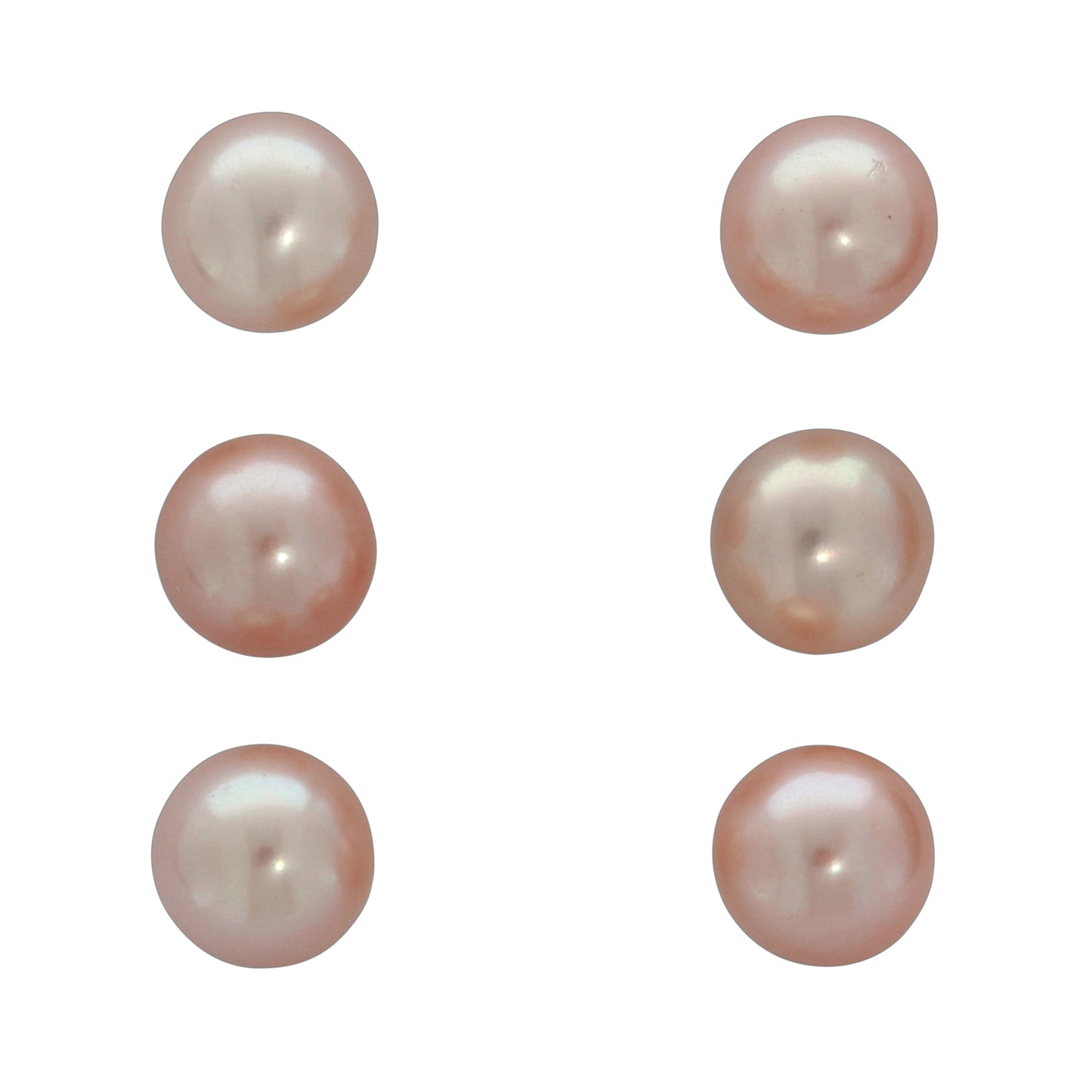 Perlen-Ohrstecker-Set 925/- Sterling Silber rhodiniert 1,2cm Süßwasserzuchtperle