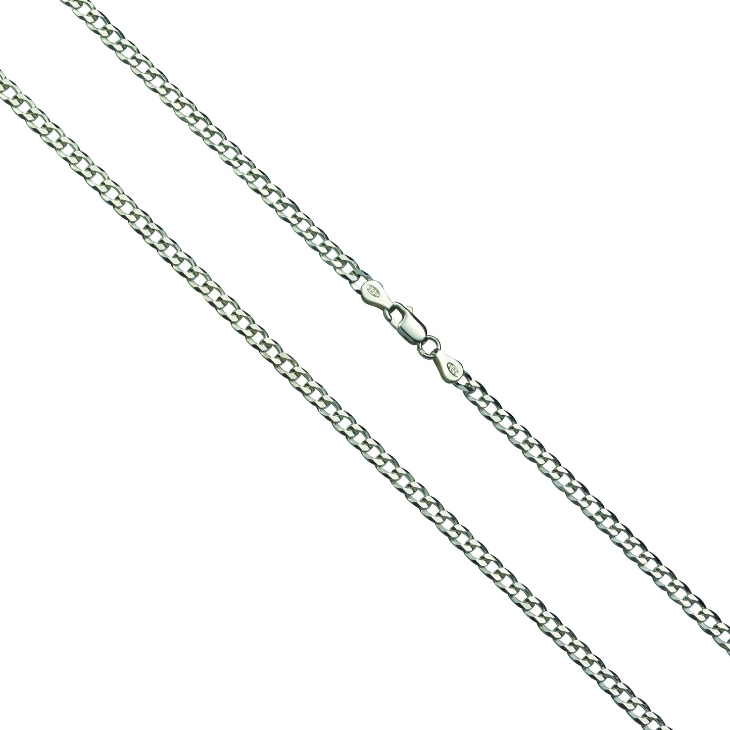 Kette Panzerkette 925/- Sterling Silber rhodiniert