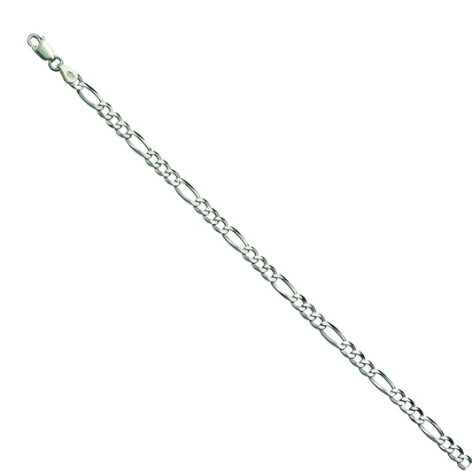 Armband Figarokette 925/- Sterling Silber rhodiniert