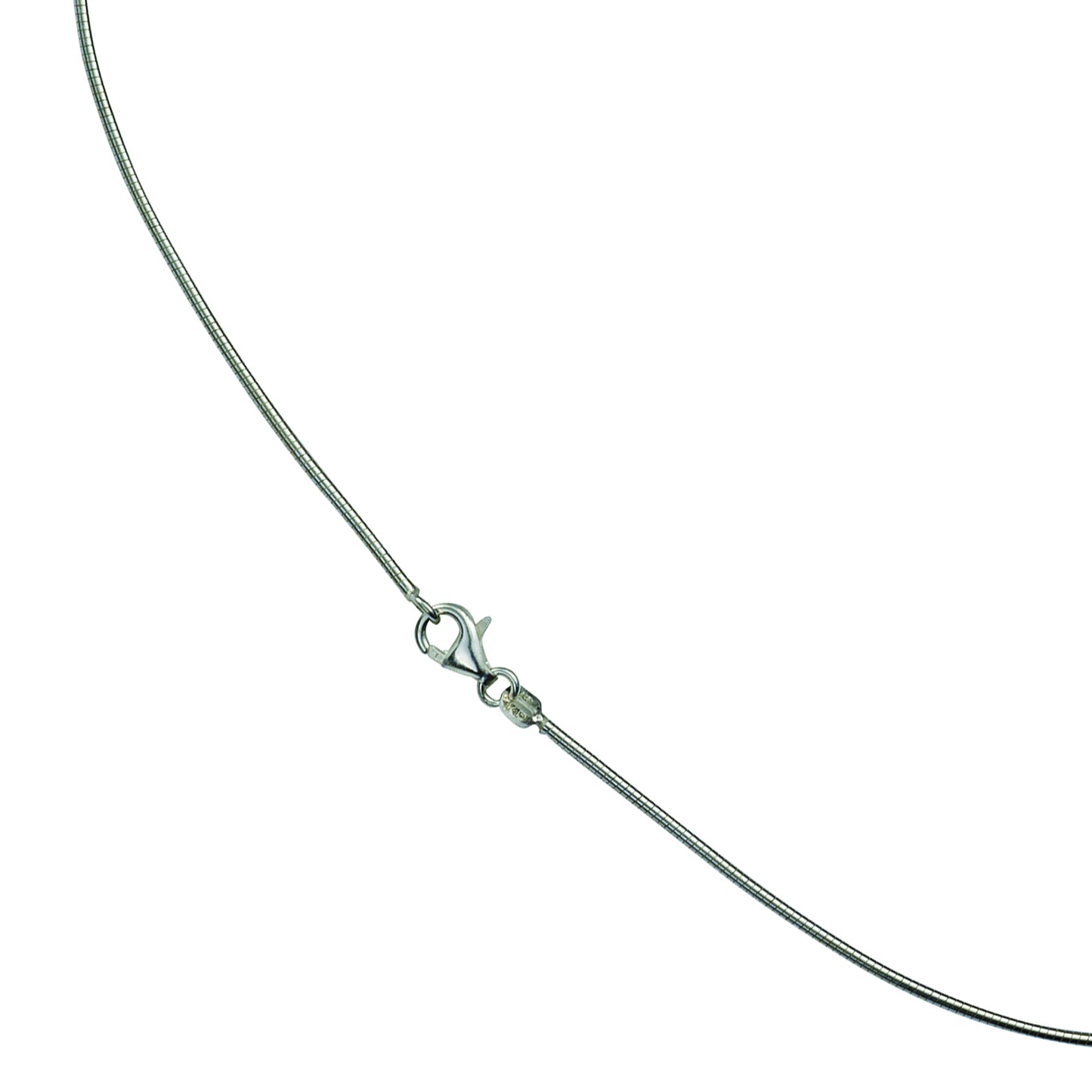 Collier Omegareifen/Kette 925/- Sterling Silber rhodiniert