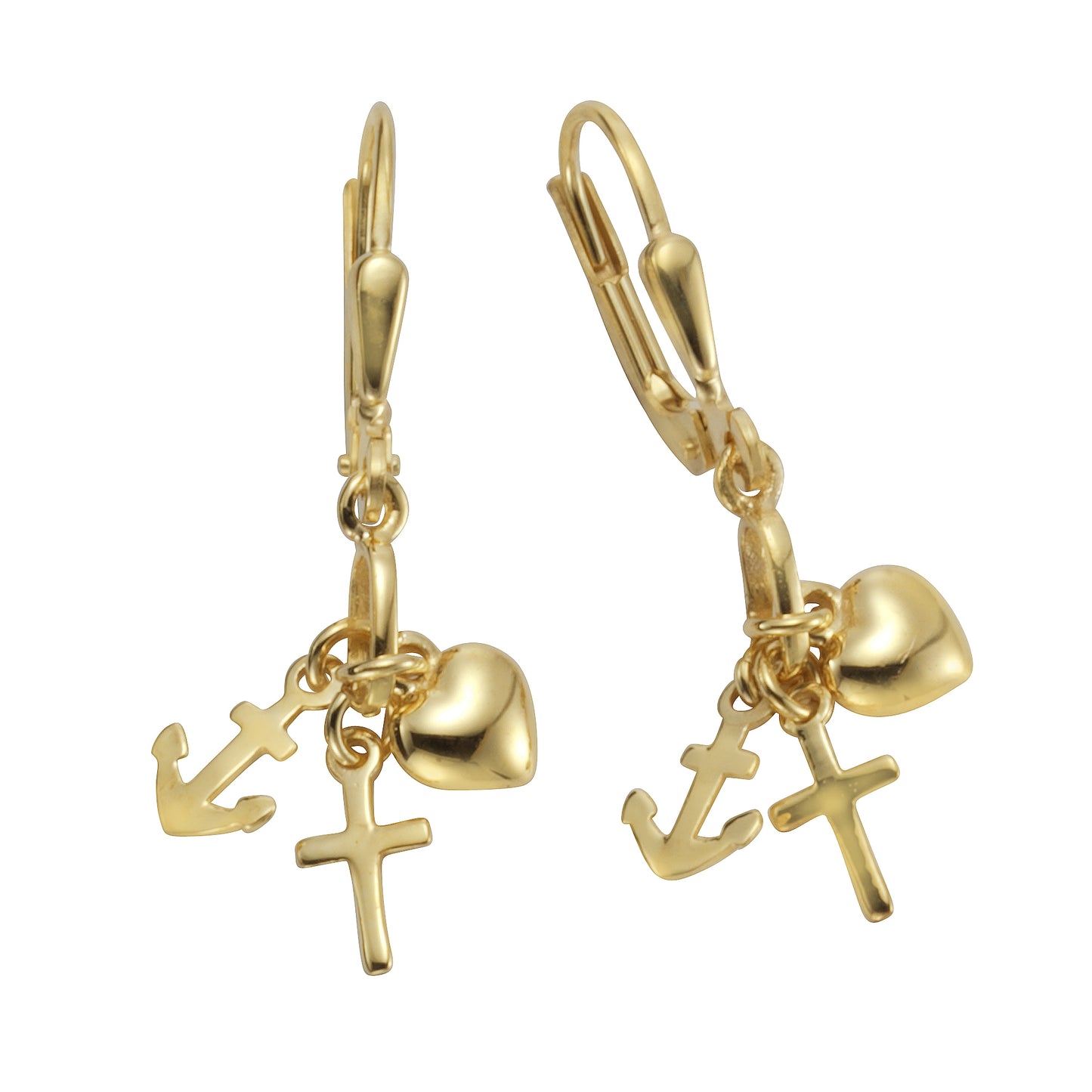 Ohrringe 375/- Gold 2,4cm ohne