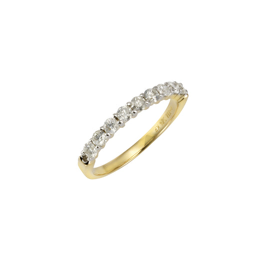 Ring 585/- Gold rhodiniert (teil) Brillant 0,52ct.